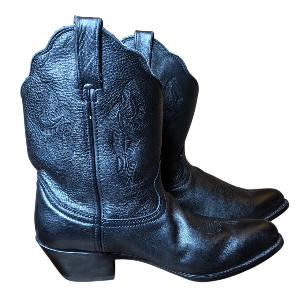 Durango Women’s Western Cowboy Boots Size 9 Black Leather Mid-Calf Cowgirl - Picture 4 of 15